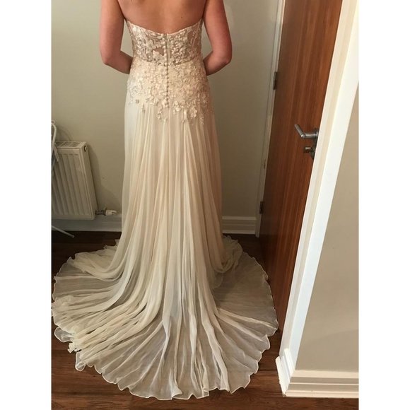 BHLDN Jenny Yoo Marianna Marabella Wedding Gown Size 12 NEW - Picture 13 of 16